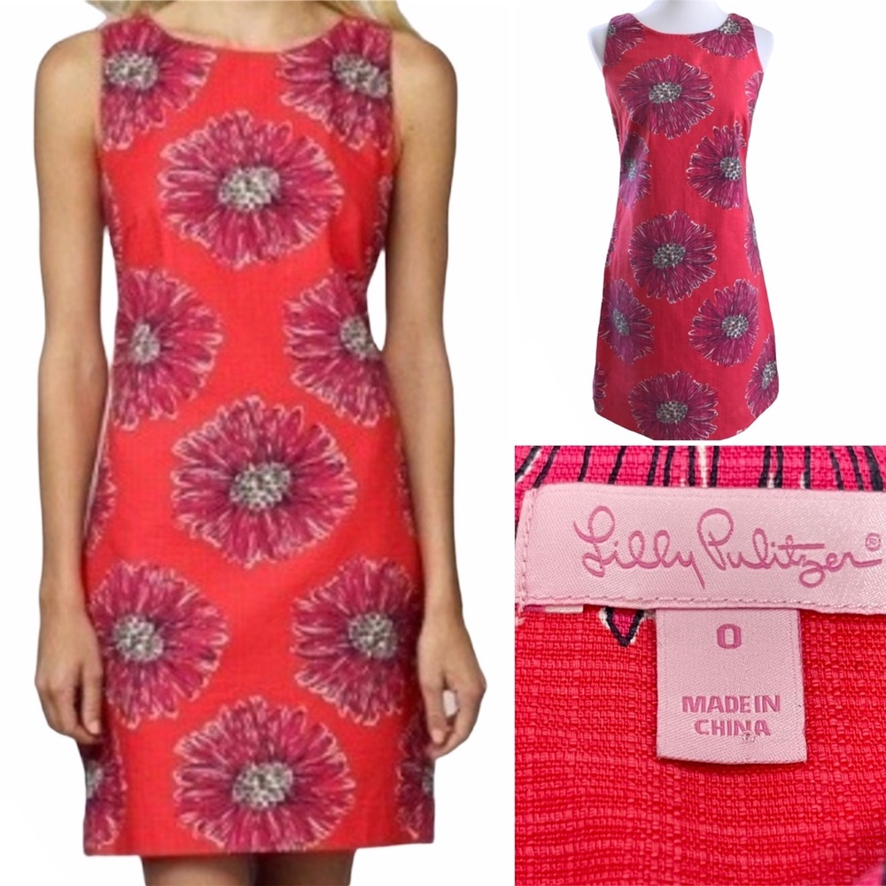 LILLY PULITZER Stephanie Island Coral Dress Size:0
